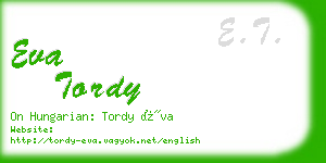 eva tordy business card